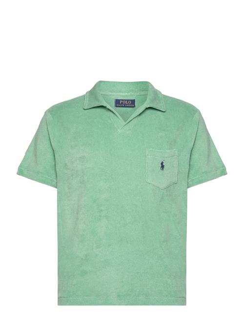 Se Polo Ralph Lauren Custom Slim Fit Terry Polo Shirt Polo Ralph Lauren Green ved Booztlet