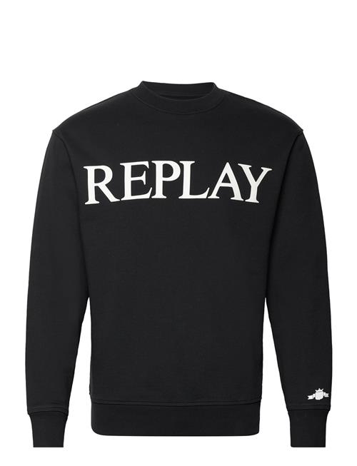 Se Replay Jumper Regular Pure Logo Replay Black ved Booztlet