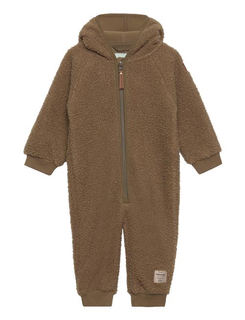 Se Mini A Ture Adel Teddyfleece Jumpsuit. Grs Mini A Ture Khaki ved Booztlet