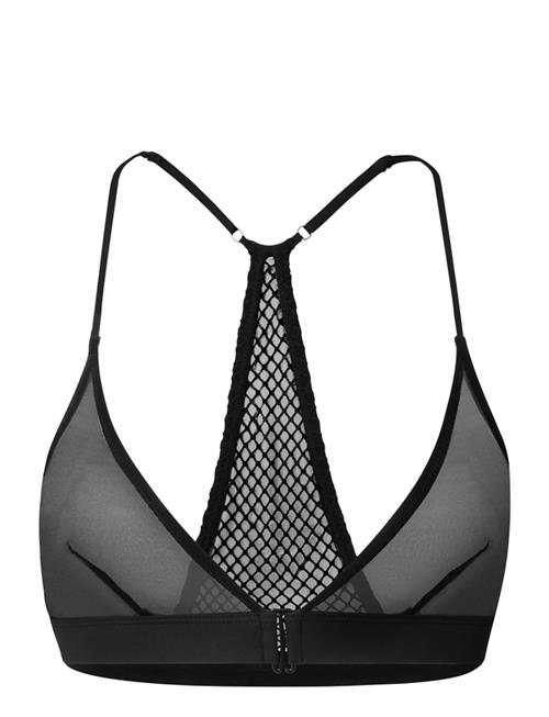 Se Understatement Underwear Mesh Back Satin Triangle Bralette Understatement Underwear Black ved Booztlet