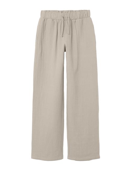 Se LMTD Nlfhussa String Straight Pant LMTD Beige ved Booztlet