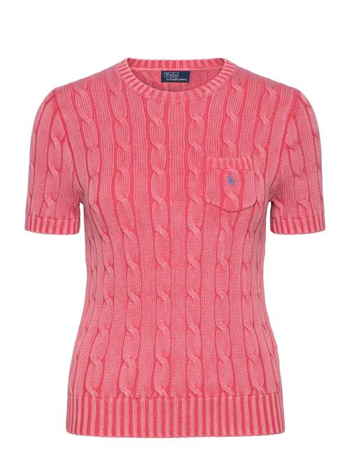 Polo Ralph Lauren Cotton Cable Short-Sleeve Sweater Polo Ralph Lauren Pink