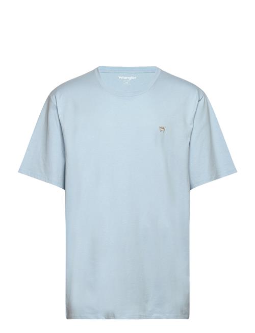 Se Wrangler Sign Off Tee Wrangler Blue ved Booztlet