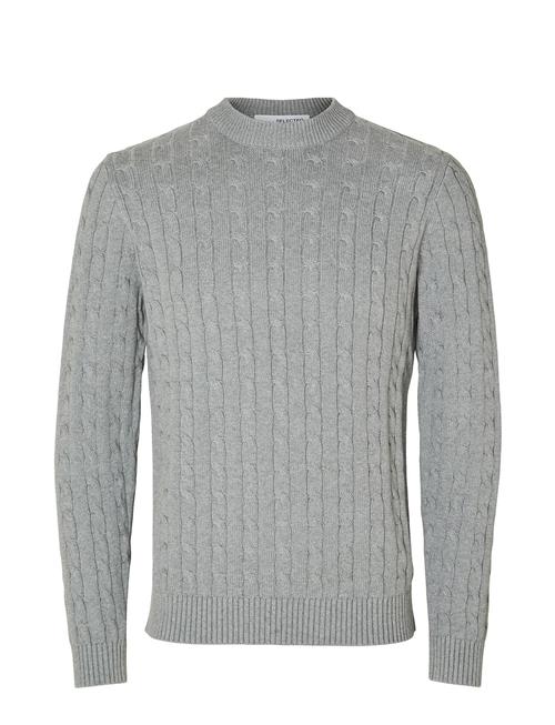 Se Selected Homme Slhryan Structure Crew Neck Selected Homme Grey ved Booztlet