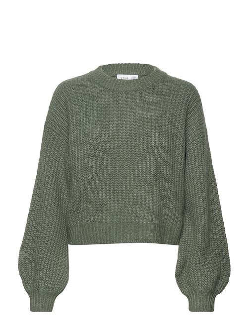 Vila Vifelo L/S Cropped Knit Top/Su - Noos Vila Green