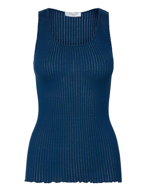 Se Rosemunde Silk Pointelle Top Rosemunde Blue ved Booztlet