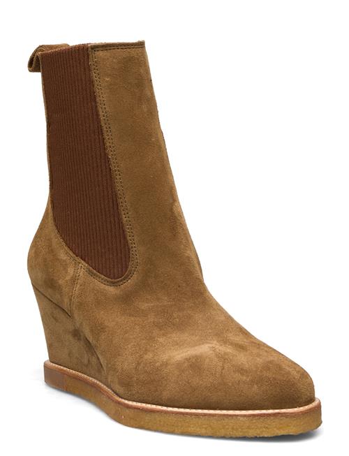 Se ANGULUS Booties - Wedge ANGULUS Beige ved Booztlet