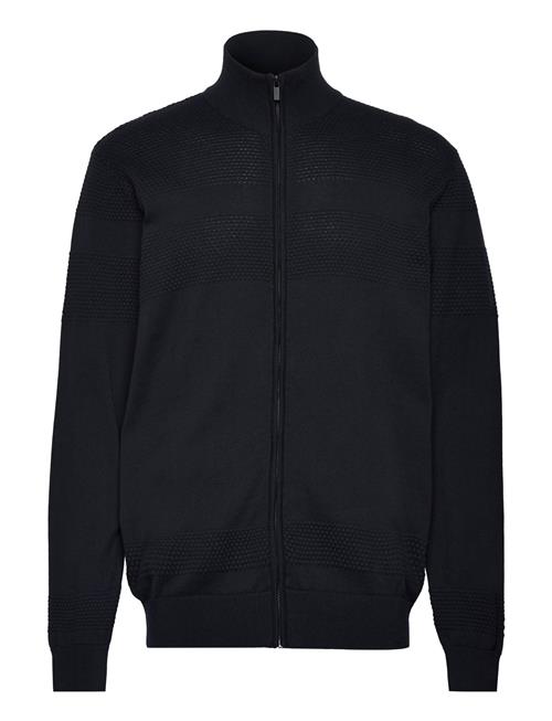 Zip Cardigan Pearl Knit Lindbergh Navy