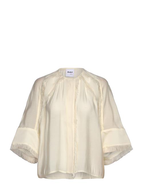 Se Day Birger et Mikkelsen Cassie - Sheer Fringes Day Birger Et Mikkelsen Cream ved Booztlet