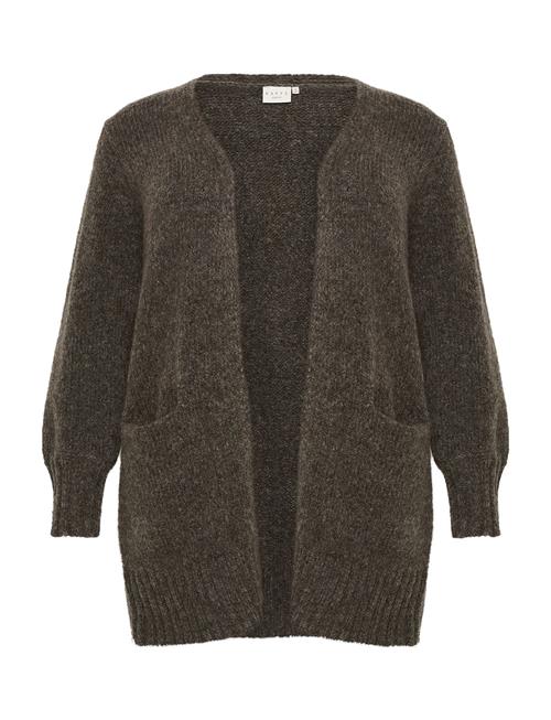 Se Kaffe Curve Kctrinia Cardigan Kaffe Curve Brown ved Booztlet