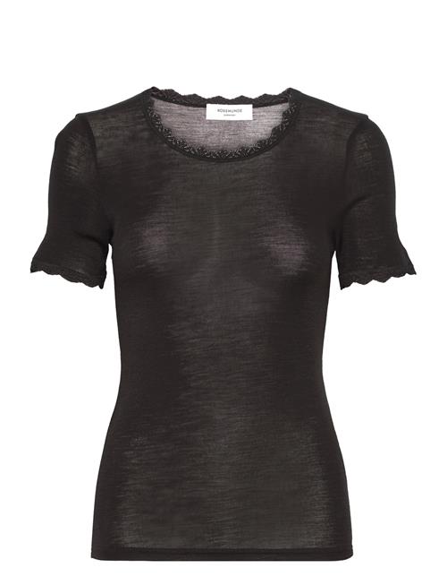 Rosemunde Rwsamber Ss T-Shirt W. Lace Rosemunde Black