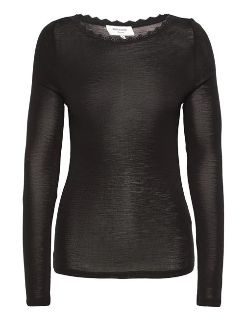 Se Rosemunde Rwsamber Ls Boatneck W. Lace Rosemunde Black ved Booztlet