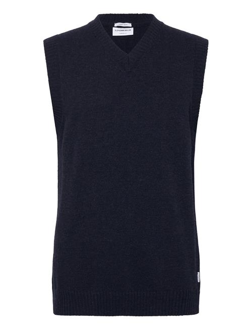 Lindbergh Lambswool V-Neck Slipover Lindbergh Navy