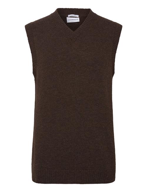 Se Lindbergh Lambswool V-Neck Slipover Lindbergh Brown ved Booztlet