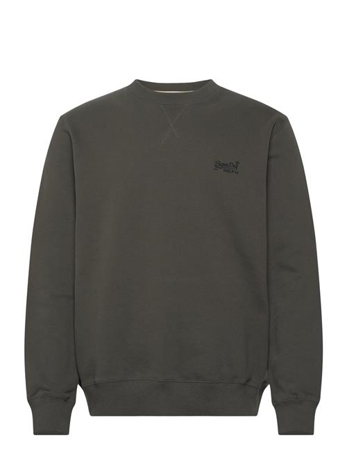 Se Superdry Essential Logo Crew Sweatshirt Superdry Khaki ved Booztlet