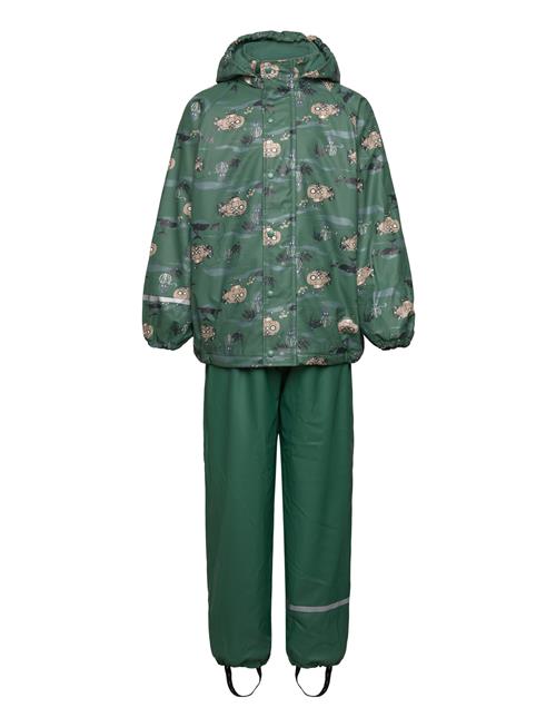 CeLaVi Rainwear Set - Aop, W. Fleece CeLaVi Green