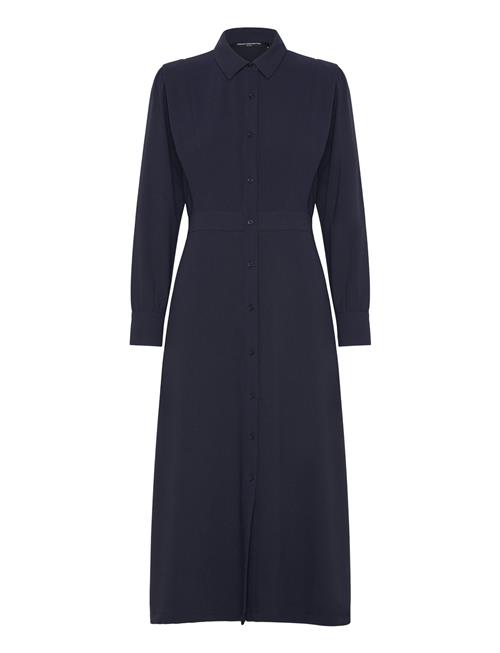 Brina Crepe Button Down Dress French Connection Navy