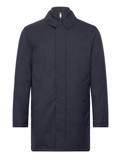 Hackett London Melange Padded Mac Hackett London Navy