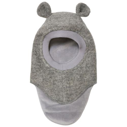 Se Huttelihut Balaclava Ears Wool Medium Grey Melange | Grå | 2-4 years ved Babyshop