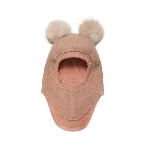 Se Huttelihut Balaclava m. Alpaca Pompoms Rose Melange | Lyserød | 12-24 months ved Babyshop