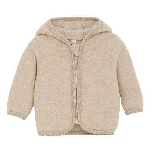 Huttelihut Jakke Ører Uld Fleece (S) Camel Melange | Brun | 62 cm