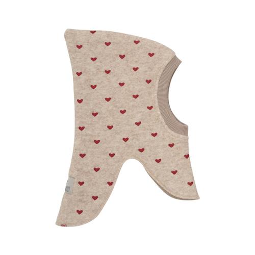 Se Huttelihut Balaclava Hjerter Emb. Uld Sand Melange |  | 4-6 years ved Babyshop