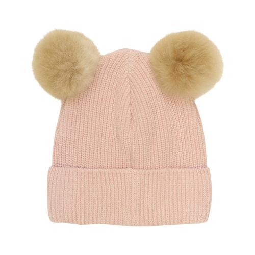 Se Huttelihut Hue Strik m. Alpaca Pompoms Mahogany Rose | Lyserød | 2-4 years ved Babyshop