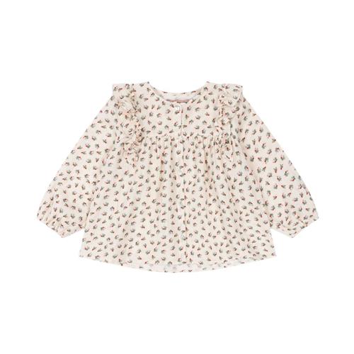 Konges Sløjd Coco Frill Shirt Gots - Fleur Tricolore | Hvid | 5-6 years