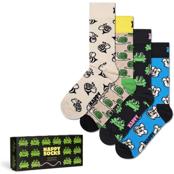 Happy socks Strømper 4P Happy Animals Socks Gift Set Flerfarvet Str 36/40