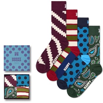 Happy socks Strømper 4P New Vintage Socks Gift Set Flerfarvet bomuld Str 41/46