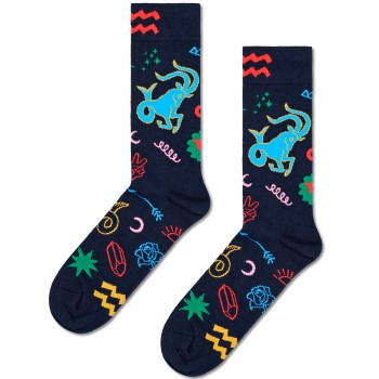 Happy socks Strømper Zodiac Signs Capricorn Sock Marine mønster Str 36/40