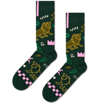 Happy socks Strømper Zodiac Signs Leo Sock Grøn Mønster Str 41/46