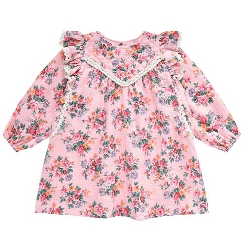 Se Louise Misha Lara Kjole Pink Seylan Flowers | Lyserød | 10 years ved Babyshop