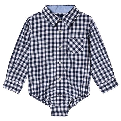 Se Andy & Evan Navy Gingham Classic Skjorte | Marine blå | 7 years ved Babyshop