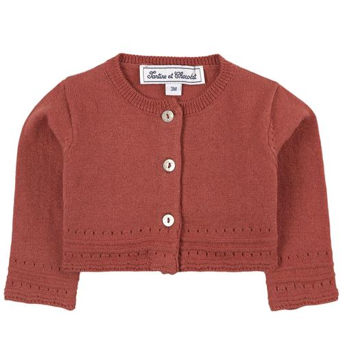 Se Tartine et Chocolat Cardigan Rød | Rød | 1 years ved Babyshop