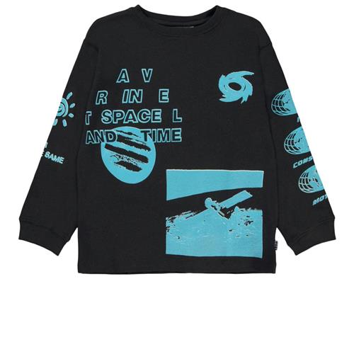 Molo GOTS Rube Sweatshirt Graphic Horizon | Sort | 176 cm