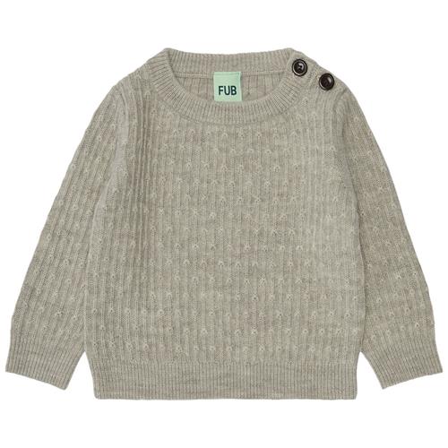 Se FUB Strikket Trøje Beige | Beige | 68 cm ved Babyshop