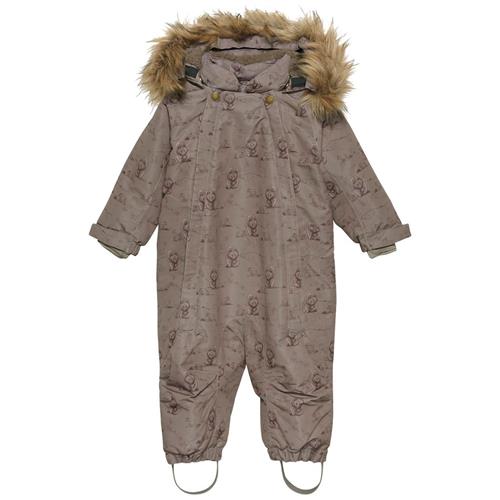 EnFant Mønstret Baby Overall Chocolate Chip | Beige | 80 cm