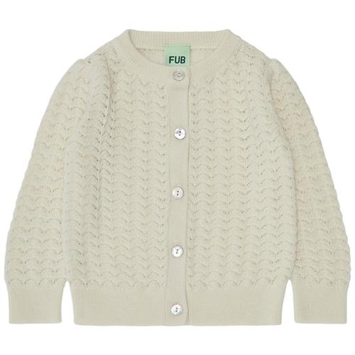 FUB Cardigan Med Pointelledetaljer Ecru |  | 68 cm