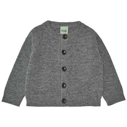 FUB Babycardigan I Uld Charcoal Melange | Grå | 62 cm