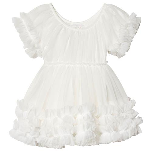 DOLLY by Le Petit Tom Frilly Dress White | Hvid | 4-6 years