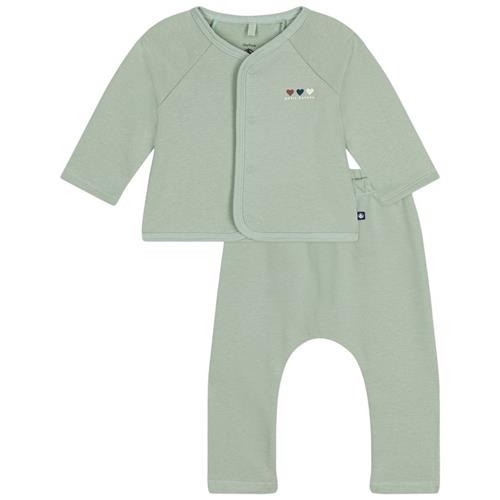 Petit Bateau Sæt Med Cardigan Og Bukser Grøn | Grønn | Newborn