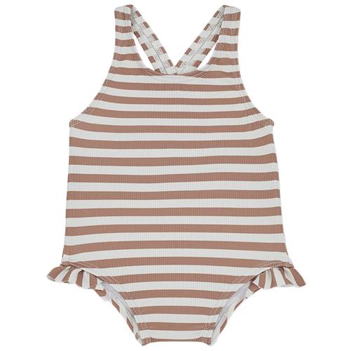 Se 1+ in the family Margherita Stribet Badedragt Aprikos | Orange | 48 months ved Babyshop