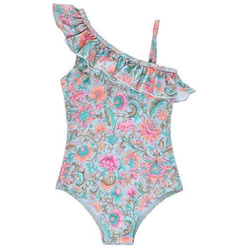 Se Louise Misha Audrey Badedragt Water River Flowers | Blå | 12 months ved Babyshop