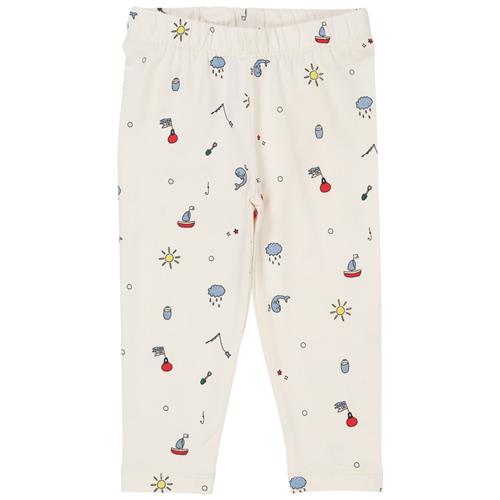 Copenhagen Colors Mønstrete Leggings Cremefarvet |  | 50 cm