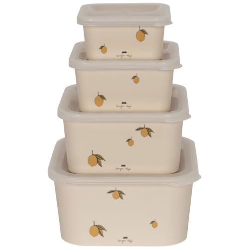 Se Konges Sløjd Food Container Set Lemon |  | 0 ved Babyshop