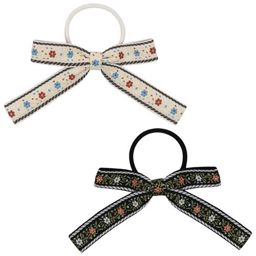 Se Konges Sløjd 2 Pack Bow Elastic - Beige/Black 2-pak bue elastik - Beige/Black | Beige | 0 ved Babyshop