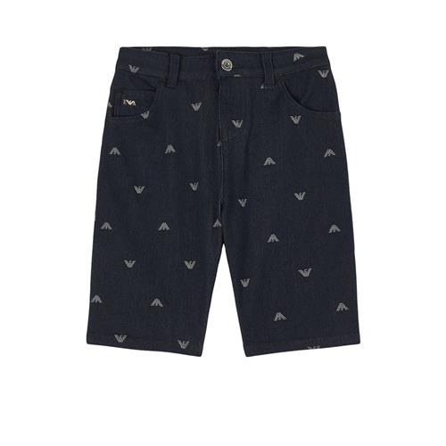 Se Emporio Armani Mærkede Mønstrete Denimshorts Blå | Blå | 8 years ved Babyshop