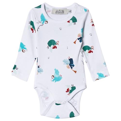 ANÏVE for the minors Angel Print Baby Body | Hvid | 1-2 months