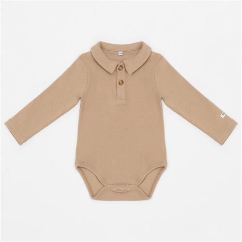 Se Donsje Amsterdam Paulo Babybody Latte | Beige | 6-9 months ved Babyshop